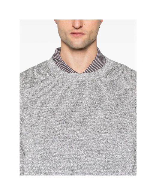 Dries Van Noten Gray Round-Neck Knitwear for men