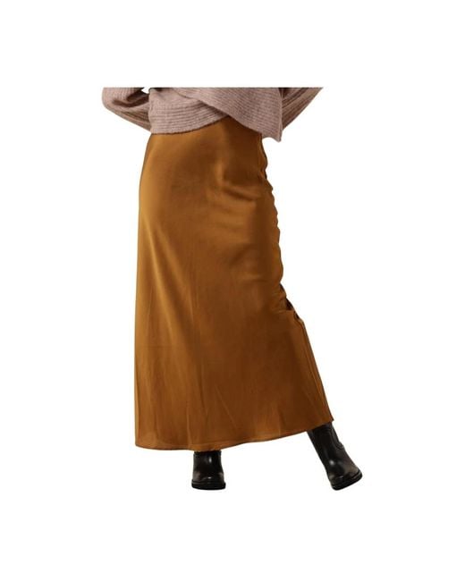 Bruuns Bazaar Brown Eleganter Maxi-Rock