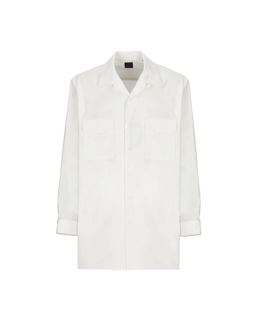 Camicia bianca pour homme in cotone di Yohji Yamamoto in White da Uomo