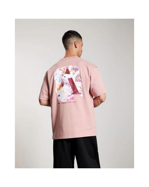 Aeden Evander Tee in het Pink voor heren