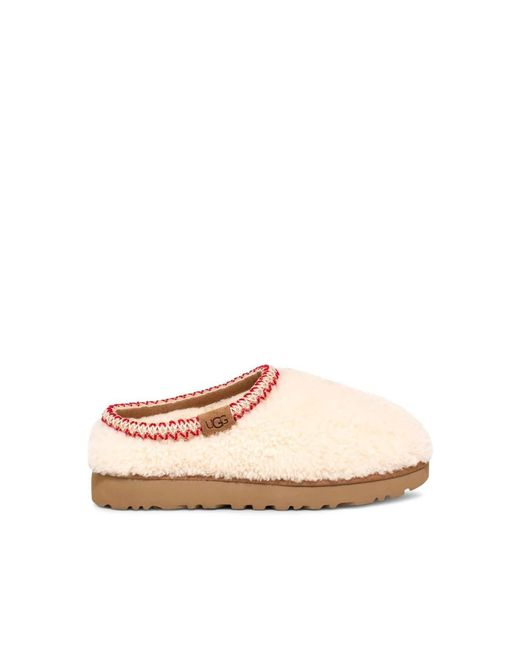 Ugg Schoenen ,Wol Tasman Maxi Curly Pantoffels Natural in het Pink