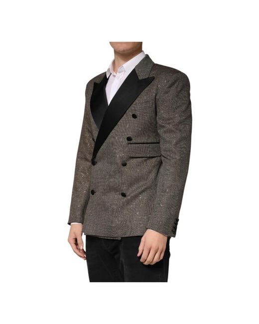 Dolce & Gabbana 2 Button Suit Blazer in het Black voor heren