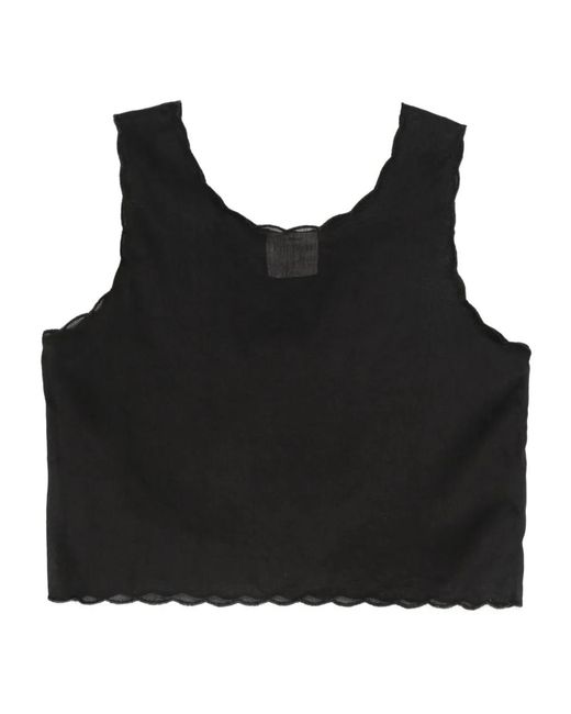 Forte_forte Black Sleeveless Tops