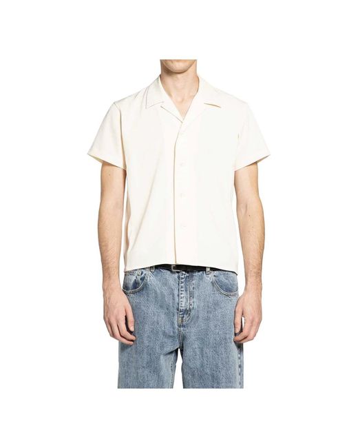 Second/Layer Overhemden ,Wit ,Nylon Avenue Shirt in het Blue voor heren