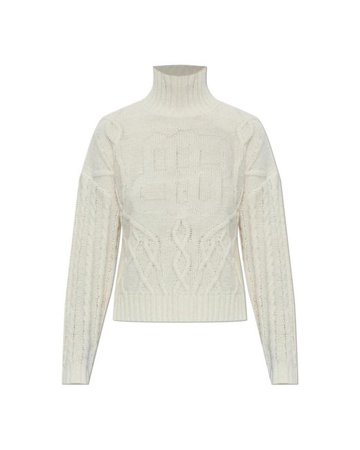 Munthe Truien & Vesten ,Katoen Sweater Loganberry in het White