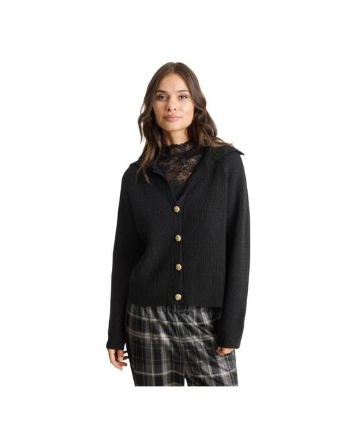 iN FRONT Truien & Vesten ,Zwart ,Brenda Knit Cardigan in het Black