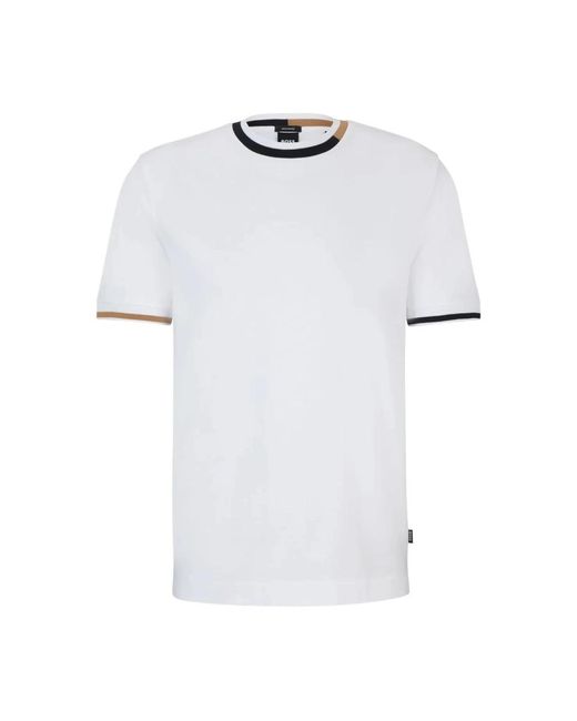 T-shirt alla moda per uomini e donne di Boss in White da Uomo