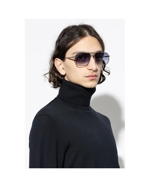 DSquared² Accessoires ,Blauw ,Octagonal Zonnebrillen in het Purple voor heren