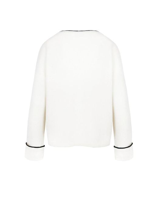 Hèst White V-Neck Knitwear