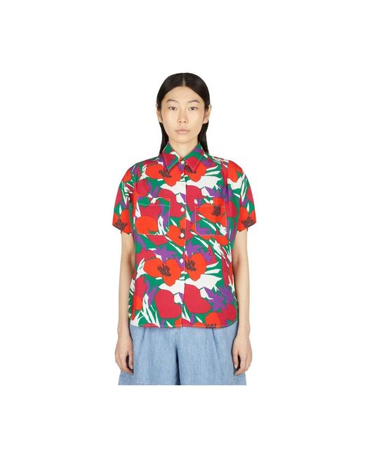 A.P.C. Overhemden ,Rood ,Linnen Zoe Shirt in het Red