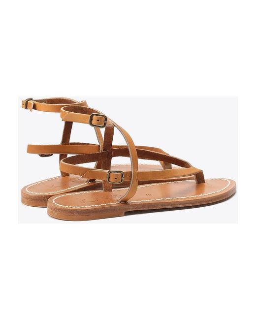 Flat Sandals K. Jacques en coloris Brown