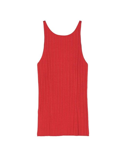 Joseph Red Sleeveless Tops