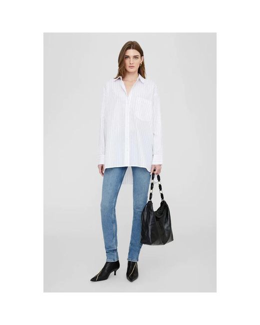 Anine Bing Overhemden ,Wit ,Katoen Chrissy Shirt in het White