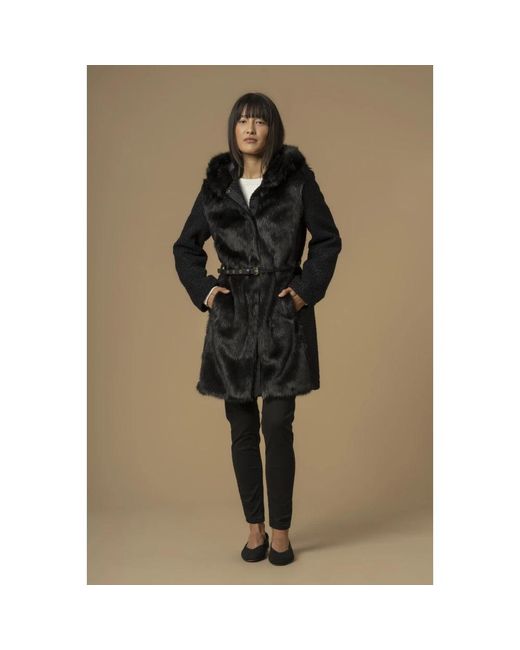 Kocca Black Faux Fur & Shearling Jackets