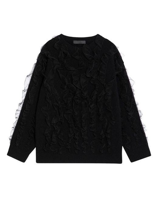 Valentino Garavani Black Round-Neck Knitwear