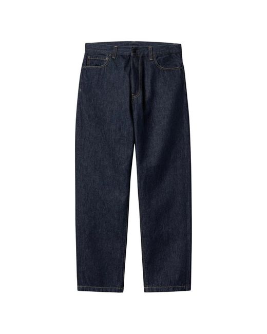 Carhartt Blue Straight Fit Jeans for men