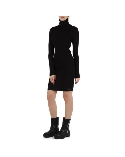 Calvin Klein Knitted Dresses in het Black