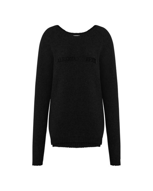 Alberta Ferretti Round-Neck Knitwear in het Black