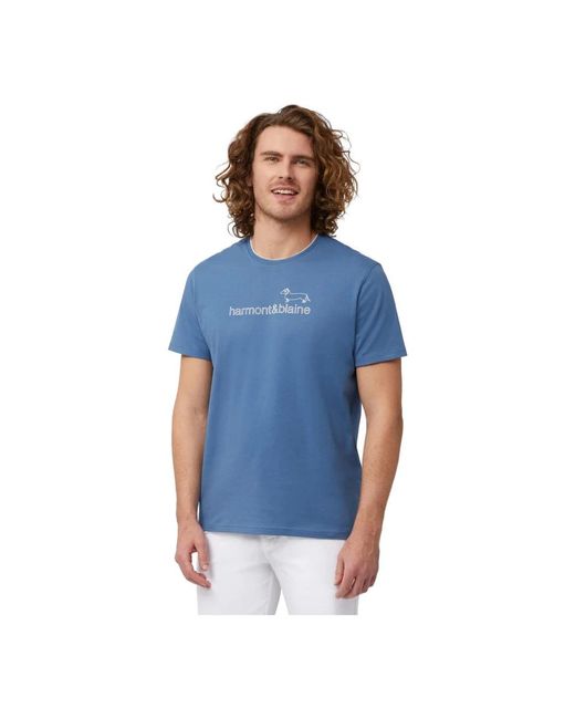 Harmont & Blaine Blue T-Shirts for men