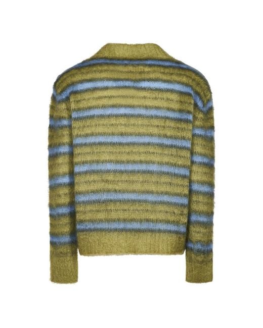 Marni Green Brushed Mohair Sweater for men