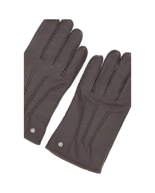 Gianni Chiarini Gray Gloves for men