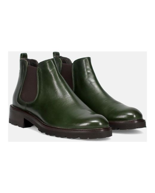 Lorenzo Masiero Green Chelsea Boots