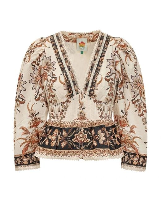 Farm Rio Brown Blouses