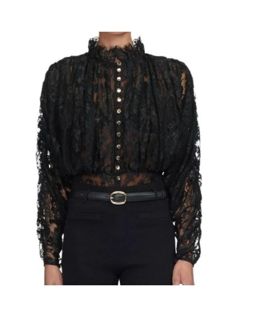 Blouses Self-Portrait de color Black