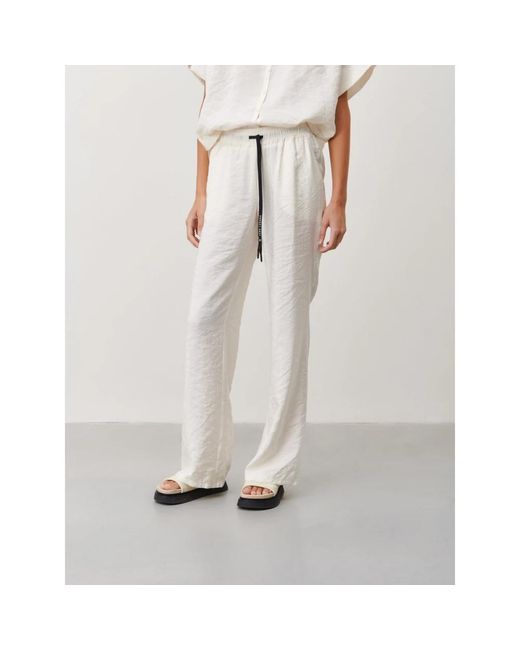 Trousers > straight trousers Jane Lushka en coloris White