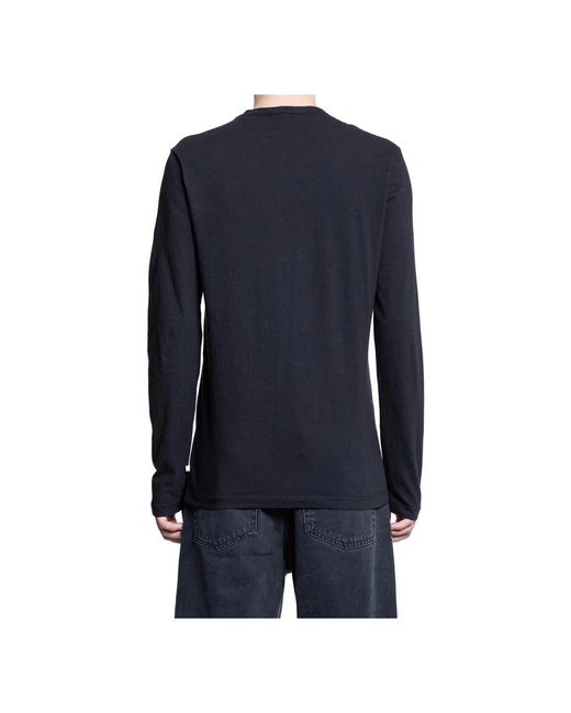 James Perse Blue Long Sleeve T-Shirts for men