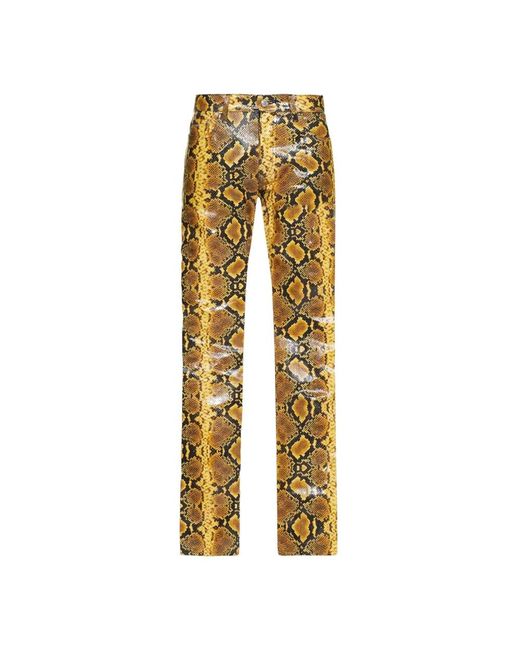 Gcds Yellow Wide Trousers