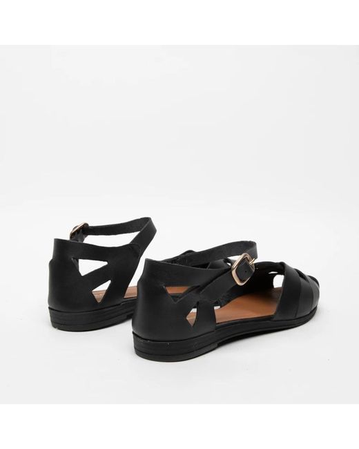 Shoes > sandals > flat sandals Frau en coloris Black