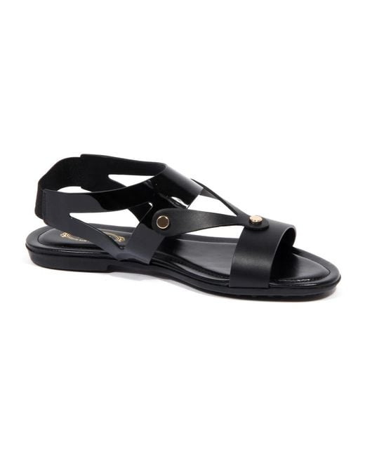 Tod's Black Flat Sandals