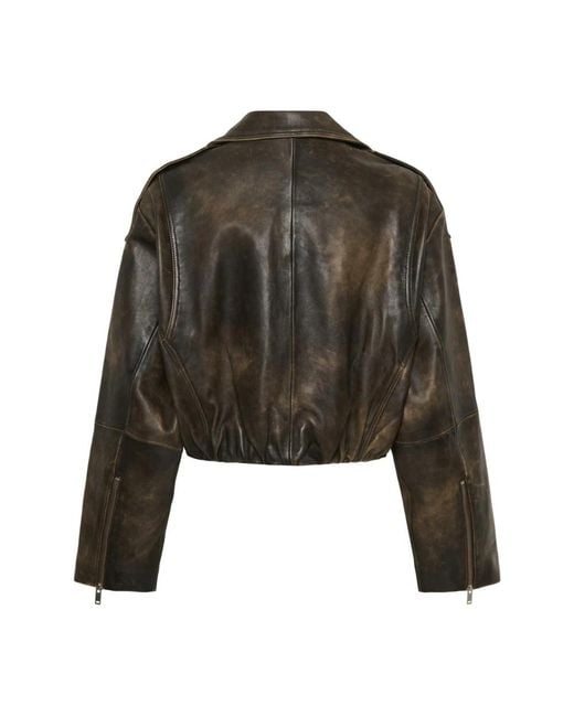 Gestuz Green Leather Jackets