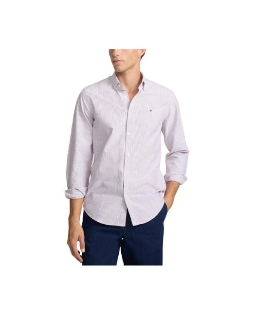 Silbon Casual Hemden in het Purple voor heren