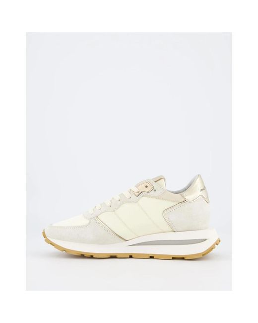 Philippe Model Schoenen ,Leer Tropez Haute Low Sneakers in het White