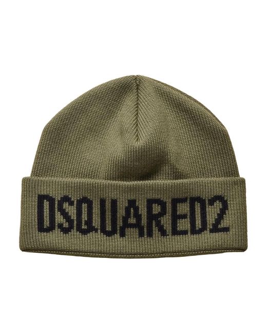 DSquared² Accessoires ,Groen ,Wol Cuffia in het Green voor heren