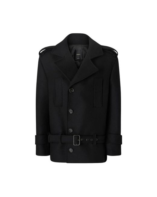 Pinko Black Double-Breasted Coats