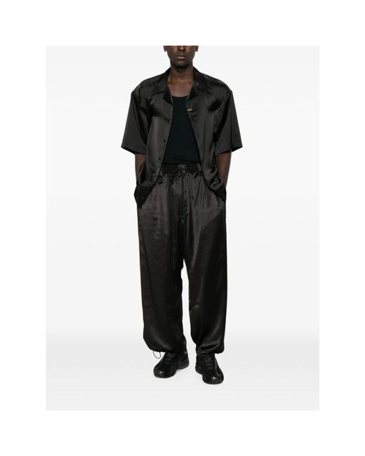 Y-3 Black Wide Trousers for men