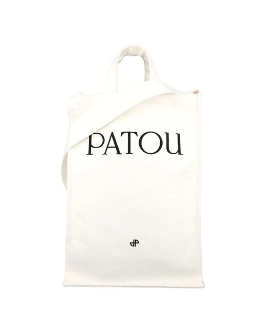 Patou White Tote Bags
