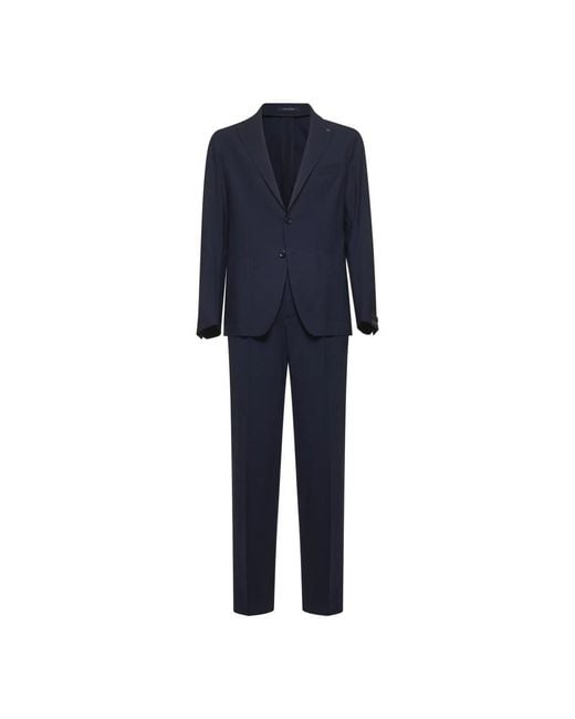 Tagliatore Blue Single Breasted Suits for men