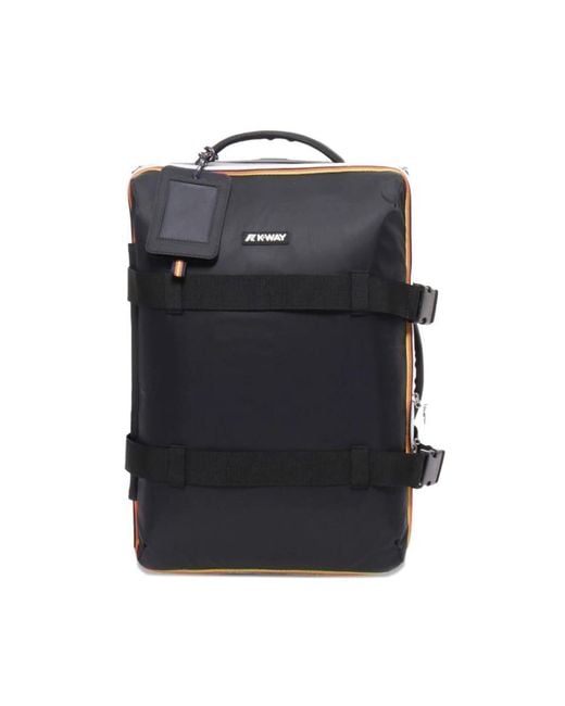 K-Way Zwarte Koffer Met Vier Wielen in het Black voor heren