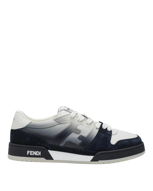 Fendi Schoenen ,Veelkleurig ,Leer Match Sneakers in het Blue voor heren