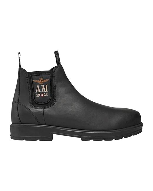 Aeronautica Militare Black Chelsea Boots for men