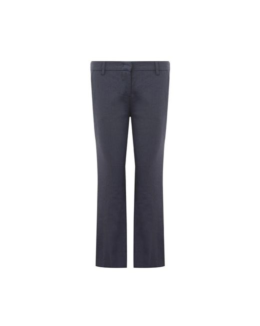 Lardini Blue Blaue leinenmischung chino hose