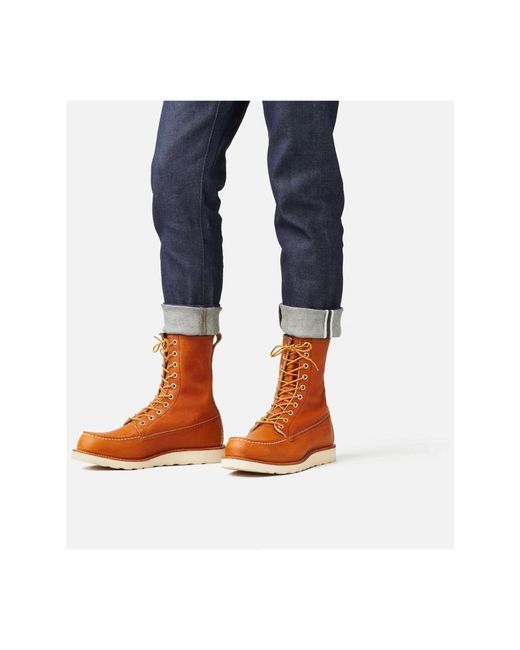Red Wing Brown Lace-Up Boots for men