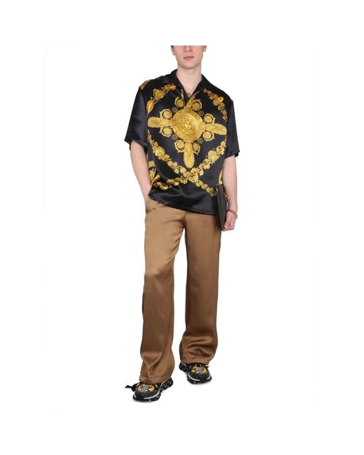 Versace Natural Straight Trousers for men
