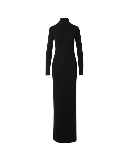 Saint Laurent Black Knitted Dresses