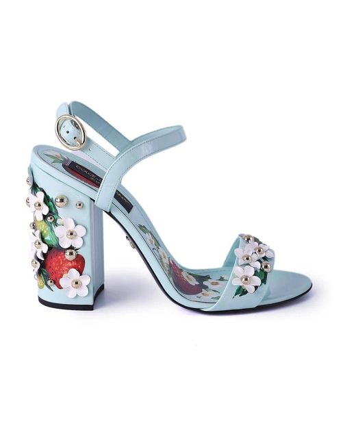 Dolce & Gabbana Blue High Heel Sandals