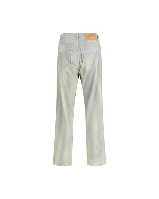 Prada Gray Straight Fit Jeans for men